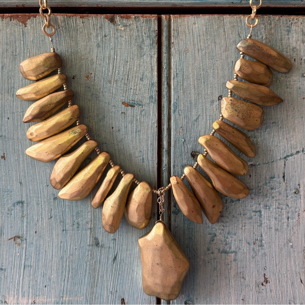 Fun & Unique Gold Nugget Necklace - Picture 10 of 10